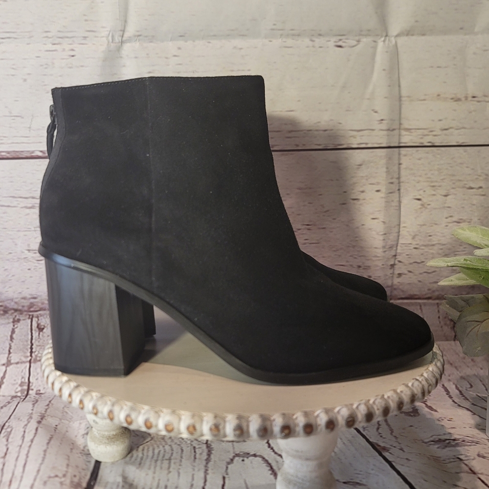 New Splendid Misty Womens Black Suede Ankle Booties Size 10M - Picture 3 of 13